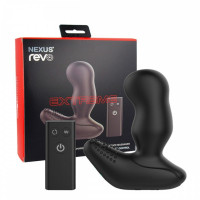 Масажер простати з ротацією Nexus Revo Extreme, з пультом, чорний, 14 х 3.4 см