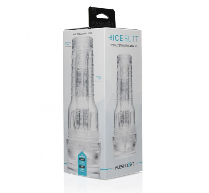 Мастурбатор анус в колбе, киберкожа Fleshlight Ice Butt Crystal, прозрачный
