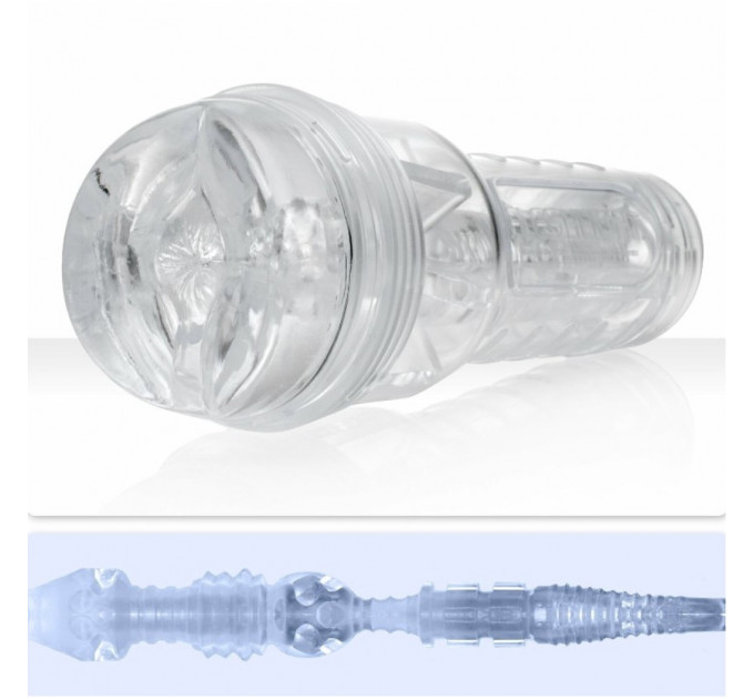 Мастурбатор анус в колбе, киберкожа Fleshlight Ice Butt Crystal, прозрачный