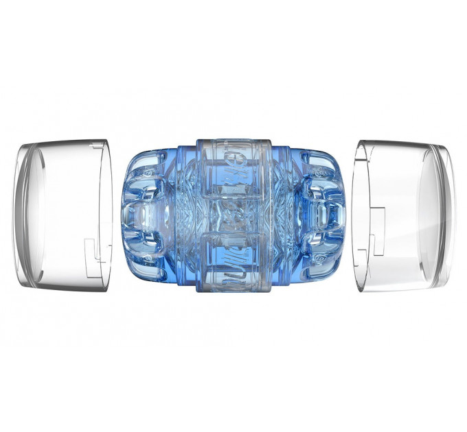 Мастурбатор двухсторонний FleshLight Quickshot Turbo, голубой
