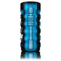 Мастурбатор у колбі з ребристою структурою Zolo Back Door Cup, блакитний