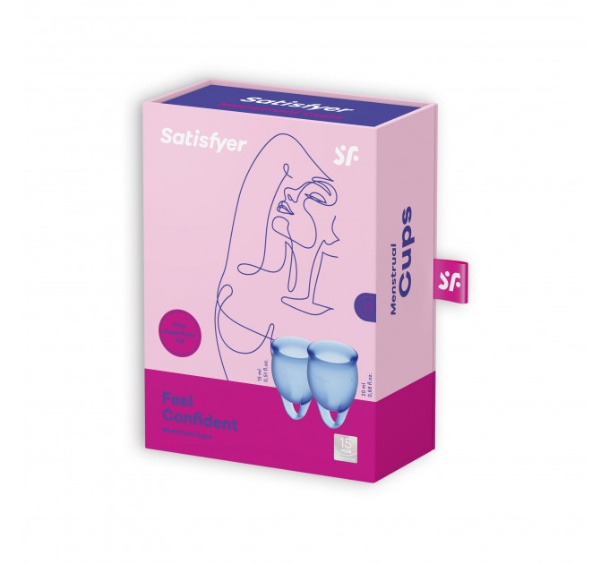Набор многоразовых менструальных чаш Satisfyer Feel Confident медицинский силикон, 15 мл и 20 мл