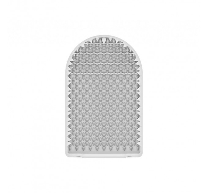 Мини мастурбатор нереалистичный Tenga Pocket Crystal Mist, с рельефом, белый