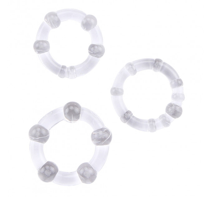 Набір кілець Chisa GK Power Cock Rings, прозорий