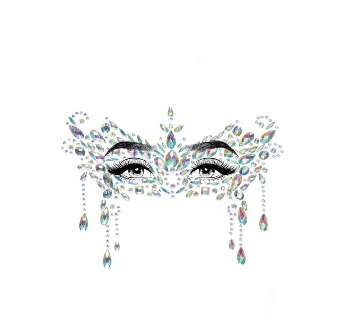 Наклейки для лица Diamond Sticker Masquerade White Leg Avenue
