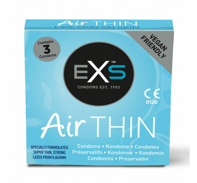 Презервативи EXS Air Thin Feel із латексу високої якості (ціна за упаковку, 3 шт.)