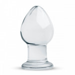 Пробка скло прозора Gildo Glass Buttplug No.26