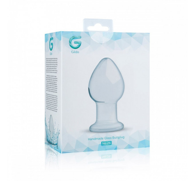 Пробка скло прозора Gildo Glass Buttplug No.26