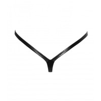 Сексуальные виниловые стринги со змеиным тиснением M P009 Noir Handmade, черные
