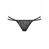 Трусики стринги с цепочками Obsessive Pantheria thong black S/M