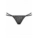 Трусики стринги с цепочками Obsessive Pantheria thong black S/M