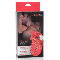 Вібро-ерекційне кільце з биком CalExotics червоне, 8.2 х 5 см