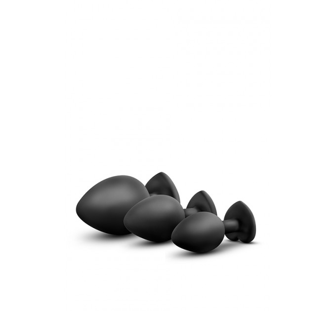 Набор анальных пробок LUXE BLING PLUGS TRAINING KIT RED GEMS