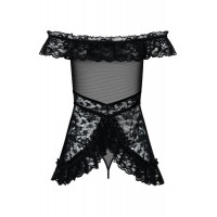 Сорочка Flores chemise Obsessive SM черная