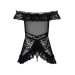 Сорочка Flores chemise Obsessive SM черная
