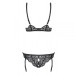 Боди Obsessive Laluna crotchless teddy black L/XL