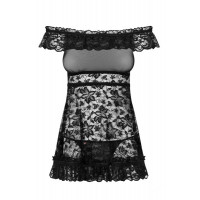 Сорочка Flores chemise Obsessive SM черная