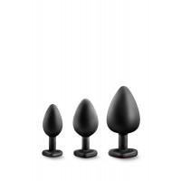 Набор анальных пробок LUXE BLING PLUGS TRAINING KIT RED GEMS