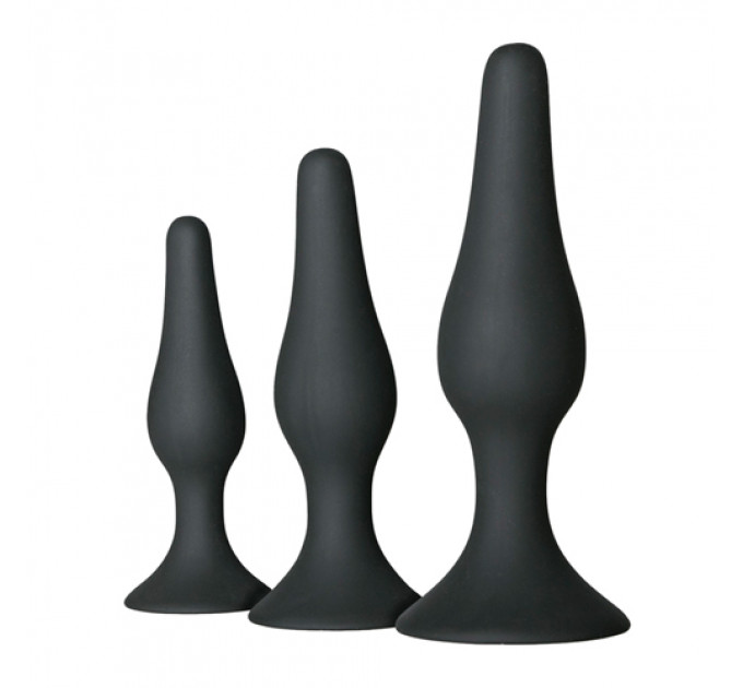 Набор анальных пробок EasyToys Butt Plug Set, черный
