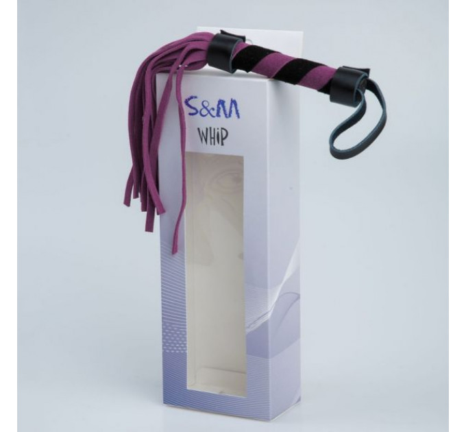 F61417 Плетка из замши мини FLOGGER BLACK/PURPLE