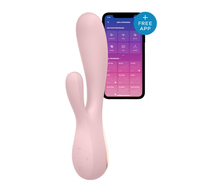 T360124 Вибромассажер кролик SATISFYER MONOFLEX PINK