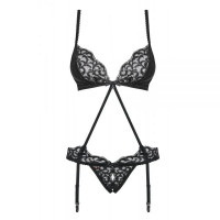 Боді Laluna crotchless Teddy black L / XL