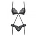 Боди Obsessive Laluna crotchless teddy black L/XL