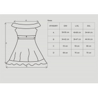 Сорочка Flores chemise Obsessive SM черная