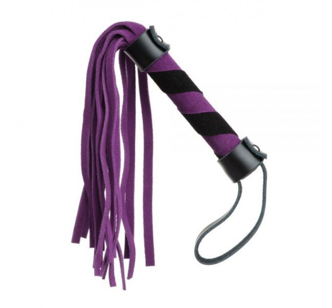 F61417 Плетка из замши мини FLOGGER BLACK/PURPLE