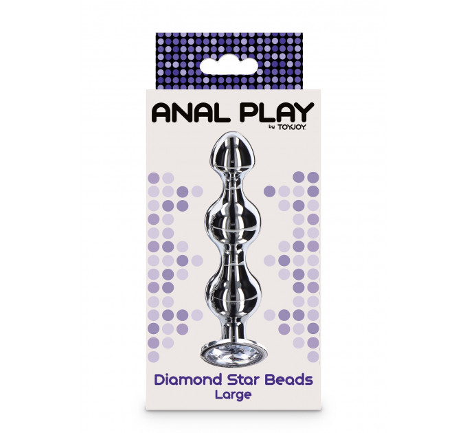 Анальна ялинка з кристалом Toy Joy Diamond Star Beads, Large