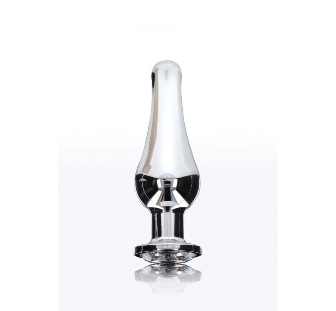 Анальная пробка с кристаллом Toy Joy Diamond Bum Bijou, серебристый, Small