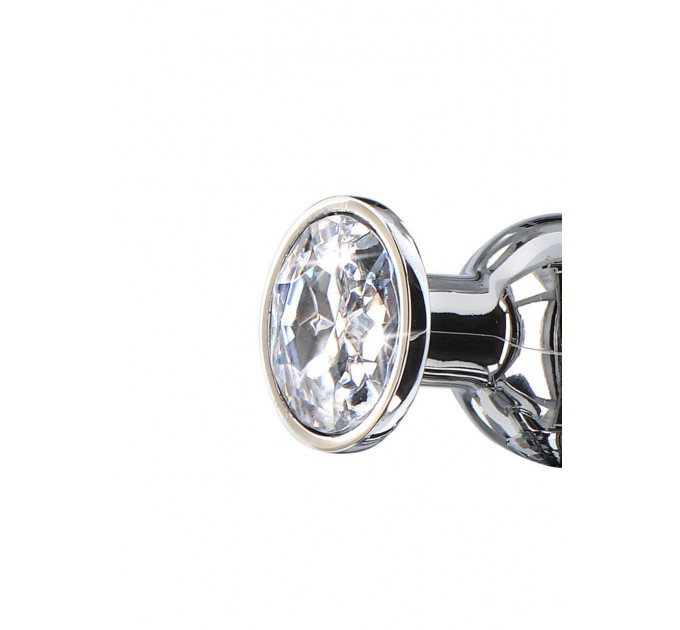 Анальная пробка с кристаллом Toy Joy Diamond Bum Bijou, серебристый, Small