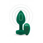 Анальна пробка з вібрацією та пультом B-Vibe - Vibrating Jewel Plug M/L Emerald