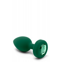 Анальна пробка з вібрацією та пультом B-Vibe - Vibrating Jewel Plug M/L Emerald