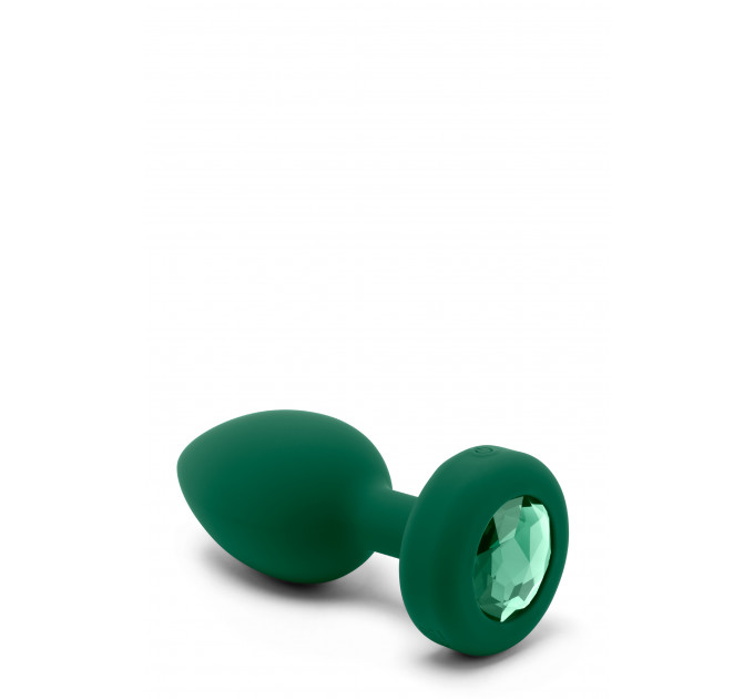 Анальна пробка з вібрацією та пультом B-Vibe - Vibrating Jewel Plug M/L Emerald