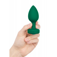 Анальна пробка з вібрацією та пультом B-Vibe - Vibrating Jewel Plug M/L Emerald