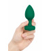 Анальна пробка з вібрацією та пультом B-Vibe - Vibrating Jewel Plug M/L Emerald