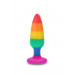 Анальная пробка TOY JOY Hunk Plug, L, разноцветная, 13 х 3.9 см