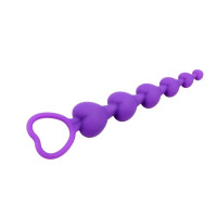 Анальный стимулятор сердечки (цепочка) Chisa MisSweet Heart Booty Beads, фиолетовый