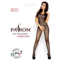 Бодістокінг із геометричним візерунком Black Bodystocking Open Crotch BS010-black