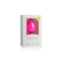 Анальна пробка із кристалом Easytoys, силіконова, рожева, 10 х 4 см