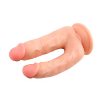 Фаллоимитатор двойной на присоске Chisa Ballsy Super Cock реалистичный, бежевый