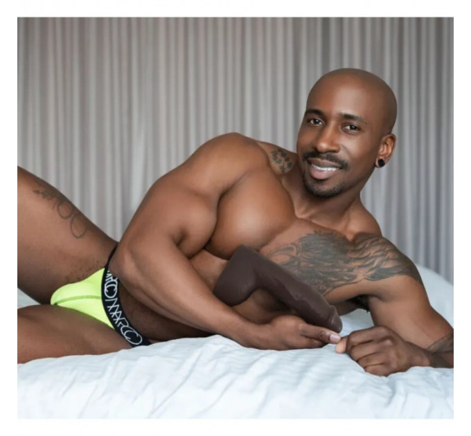 Фаллоимитатор с мошонкой реалистичный Fleshjack Boys Max Konnor Dildo (RP), черный, 24 см х 4.9 см