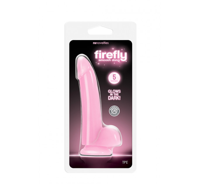 Фаллоимитатор светящийся NS Novelties FIREFLY SMOOTH GLOWING DONG 5INCH PINK