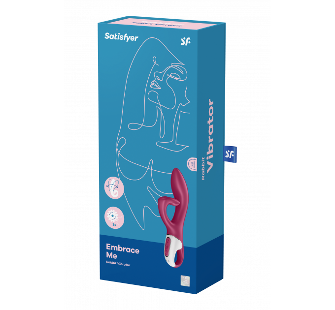 Гибкий двойной вибратор SATISFYER EMBRACE ME BERRY