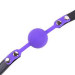 Кляп силиконовый Silicone ball gag metal accesso purple