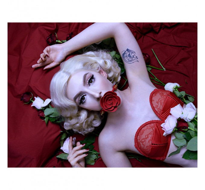 Кляп в форме Розы красный Rose Ball Gag UPKO