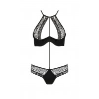 Комплект білизни з ажурними вставками SCARLET BIKINI black S/M - Passion