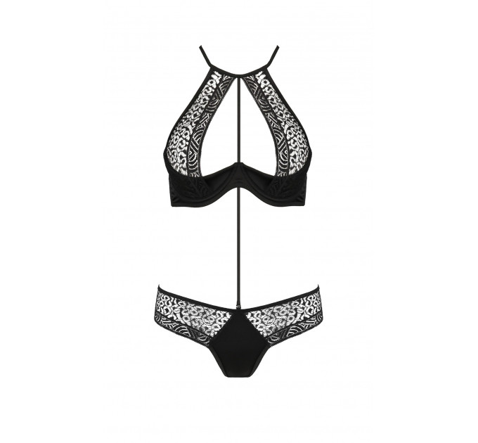 Комплект белья с ажурными вставками SCARLET BIKINI black S/M - Passion