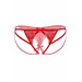 Кружевные трусики с бантиком и открытой интимной зоной Naomi Daring Intimates, красные, S/M